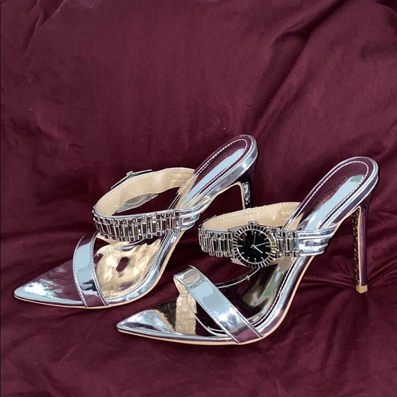 Time Will Tell Strappy Open Toe Watch Heels - Picture 2 of 9